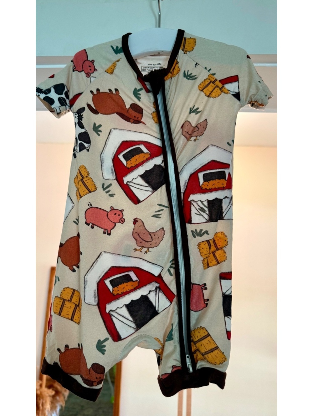 Bamboo Farm Animal Sleeper Sz 12-18 months EUC